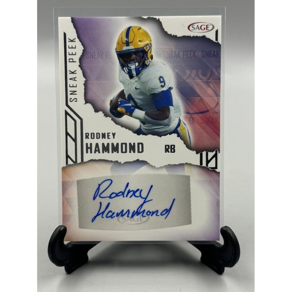 2023‎ Sage Sneak Peek Red Rodney Hammond RC Auto #SPA-RH University Of Pitt